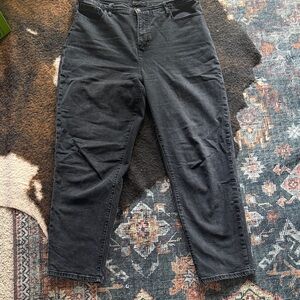Banana Republic Washed Black Curvy Straight Jeans